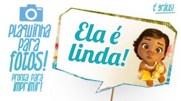 Plaquinhas Moana Baby Grátis para Imprimir em Casa Plaquinhas Moana Baby Modelo