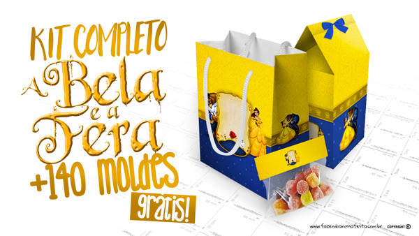 A Bela e a Fera Kit Festa Gratis