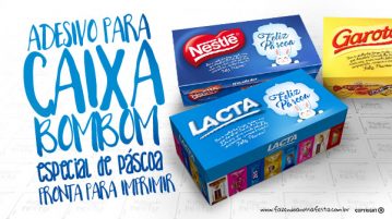 Adesivo para Caixa Bombom de Páscoa Grátis para Imprimir Adesivo Caixa Bombom para Páscoa
