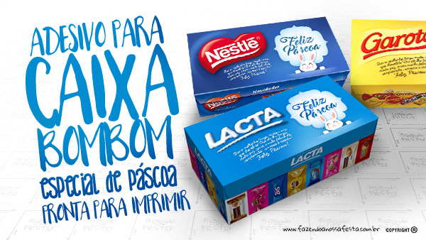 Festa Luluca para Imprimir - Caixa Bombom Simples 