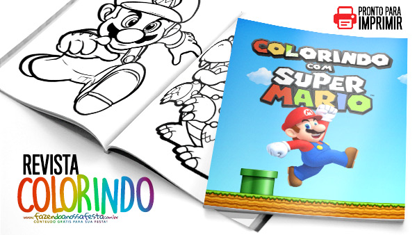 Livrinho para Colorir Mario Bros Grátis para Imprimir