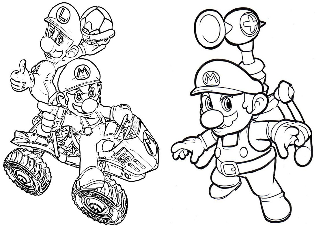 Desenhos do Mario para Imprimir e Colorir