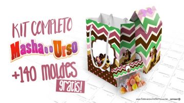 Masha e o Urso Kit Festa Grátis para Imprimir Masha e o Urso Kit Festa Completo
