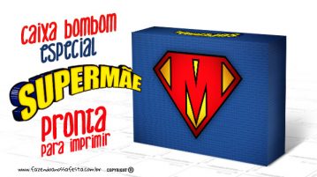Caixa Super Mãe Especial Dia das Mães Caixa Super Mãe Modelo
