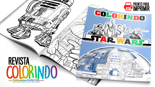 Modelo Livrinho para Colorir Star Wars