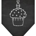 Bandeirinha Chalkboard Cupcake
