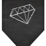 Bandeirinha Chalkboard Diamante