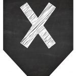 Bandeirinha Chalkboard X