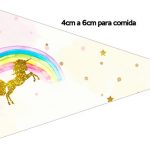 Bandeirinha Sanduiche 1 Unicornio Kit Festa