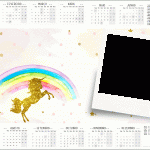 Convite Calendario 2017 Unicornio