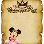 Convite Pergaminho Minnie Princesa Vermelho