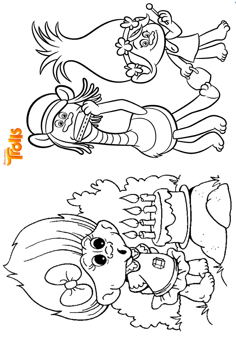 Desenhos do Trolls para colorir