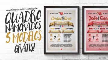 Quadro Dia dos Namorados Nossa História Grátis Quadro Namorados Fazendo a Nossa Festa