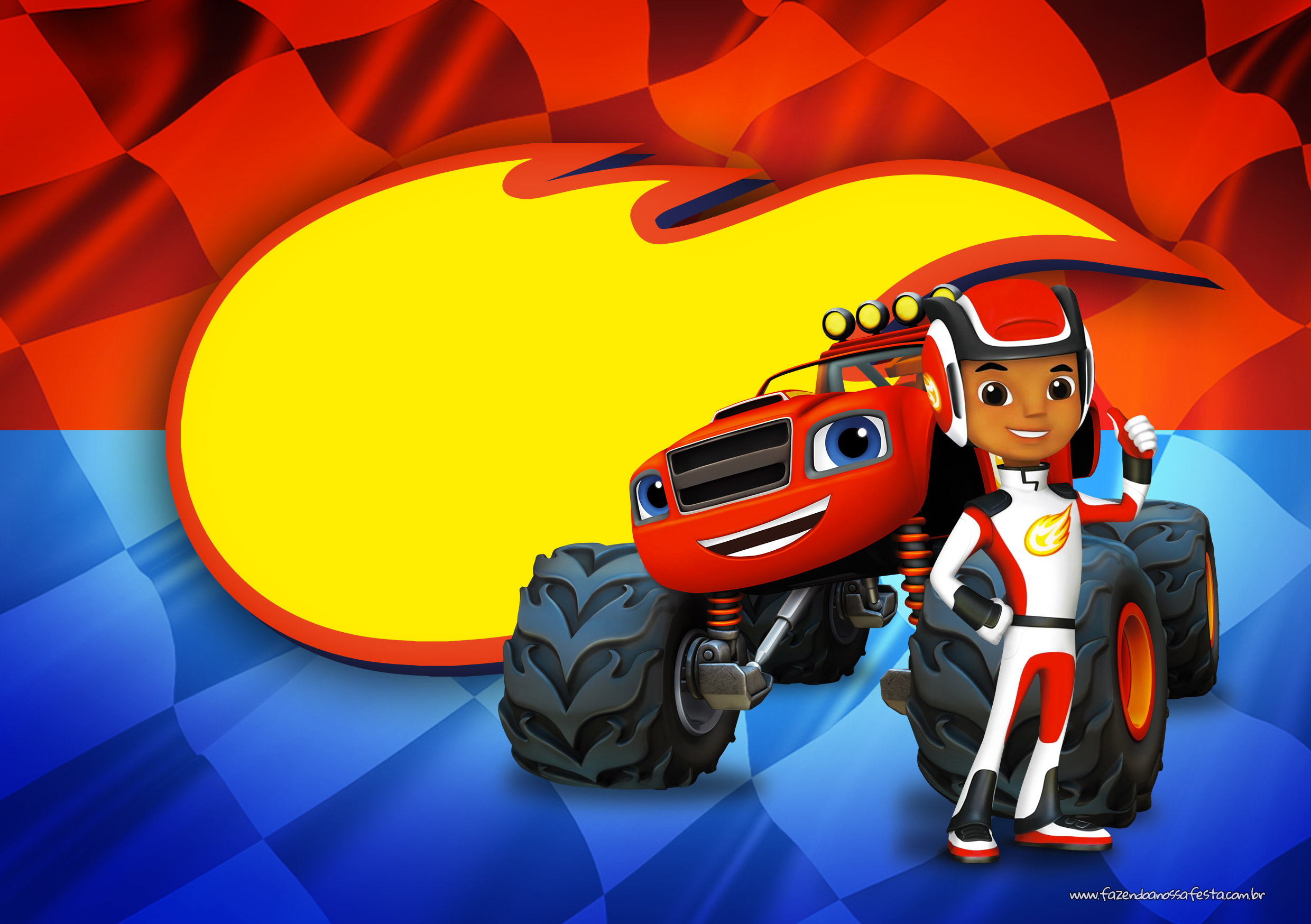 Convite Blaze and the Monster Machines 2