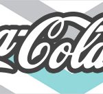 Rotulo Coca cola Elefantinho Chevron Cinza e Azul Turquesa