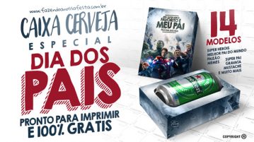 Caixa Cerveja para Dia dos Pais Vários Modelos para Imprimir Caixa Cerveja para Dia dos Pais