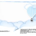 Plaquinha divertida Balão de Ar Quente Azul 19