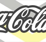Rotulo Coca cola Elefantinho Chevron Amarelo e Cinza