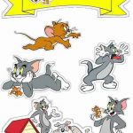 Topo de Bolo de Papel Tom e Jerry