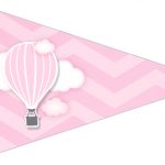 Bandeirinha Sanduiche 3 Balão de Ar Quente Rosa