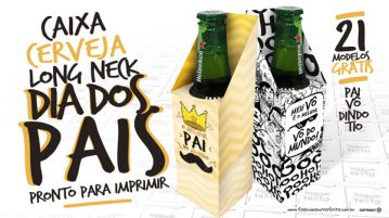 Caixa Cerveja Long Neck para Dia dos Pais Grátis Caixa Cerveja Long Neck para Dia dos Pais