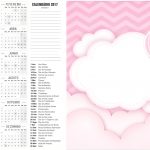 Calendario 2017 2 Balão de Ar Quente Rosa