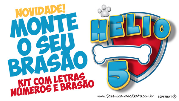 Kit Brasao Patrulha Canina Fazendo a Nossa Festa 1