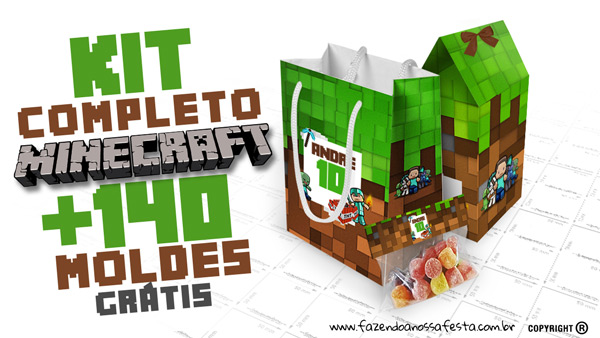 Bonecos 3D do Minecraft!