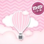 Mini MeM Balão de Ar Quente Rosa Kit Festa