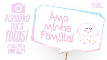 Plaquinhas Chuva de Amor Grátis para Imprimir em Casa Plaquinhas Chuva de Amor