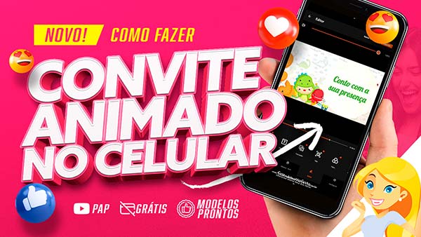 Como fazer convite animado no celular video