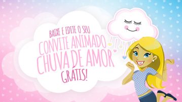 Convite Animado Virtual Chuva de Amor Grátis para Download Convite Animado Virtual Chuva de Amor Gratis