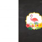 Convite Chalkboard Flamingo Tropical