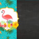 Convite Chalkboard Flamingo Tropical 3