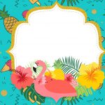 Convite Flamingo Tropical 3