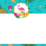 Convite para festa Flamingo Tropical 6
