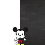Convite Chalkboard Mickey Baby Vintage 3