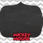 Convite Chalkboard Mickey Baby Vintage 5