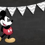 Convite Chalkboard Mickey Mouse Vintage