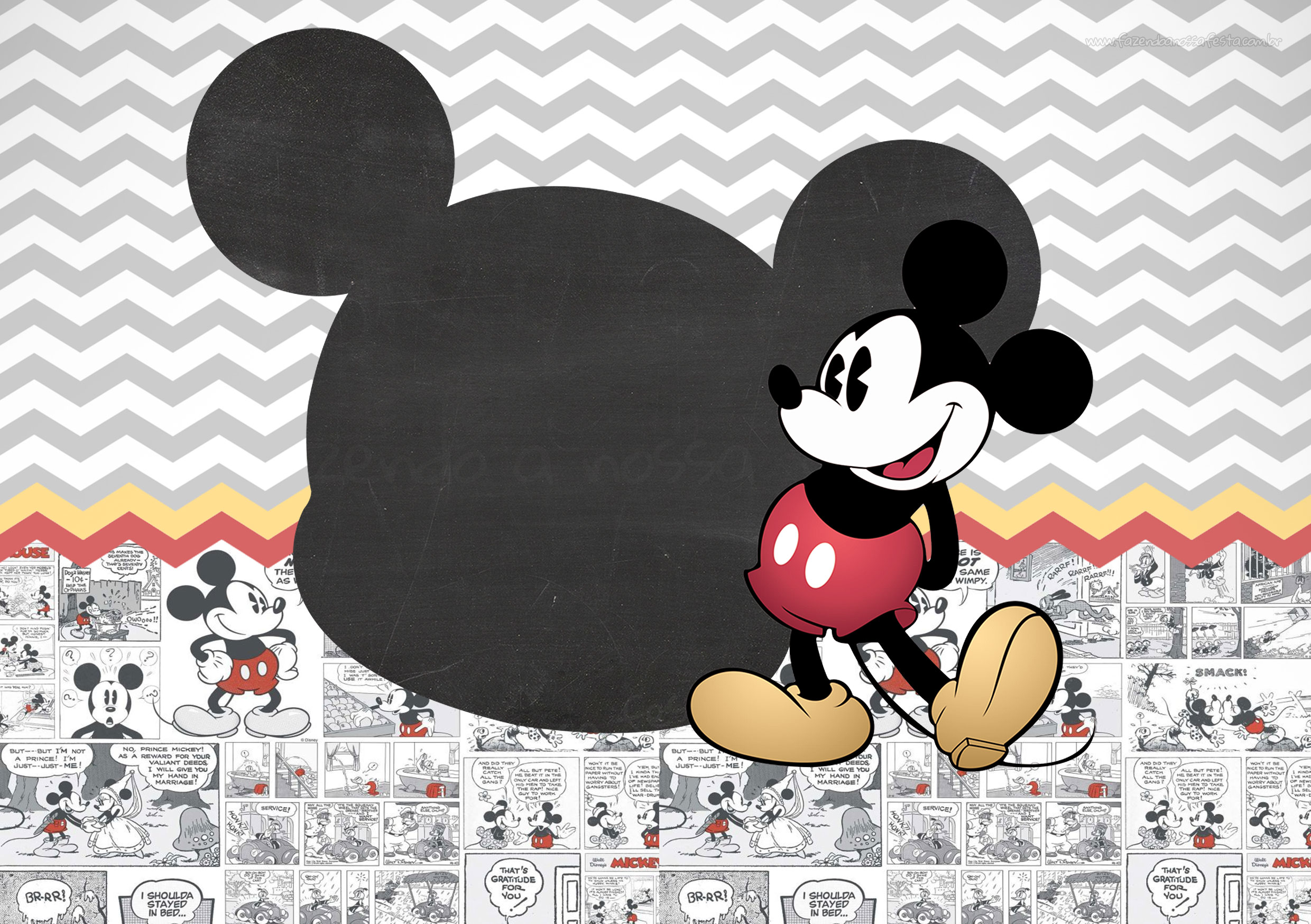 CONVITE INFANTIL MICKEY CONSTRUTOR- ARTE VIRTUAL