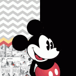 Convite com foto Mickey Mouse Vintage