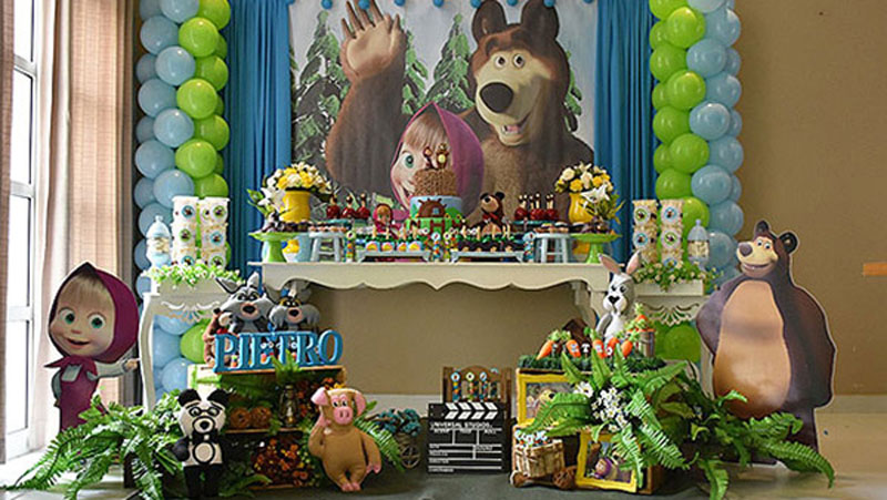 Decoração Festa Masha e o Urso