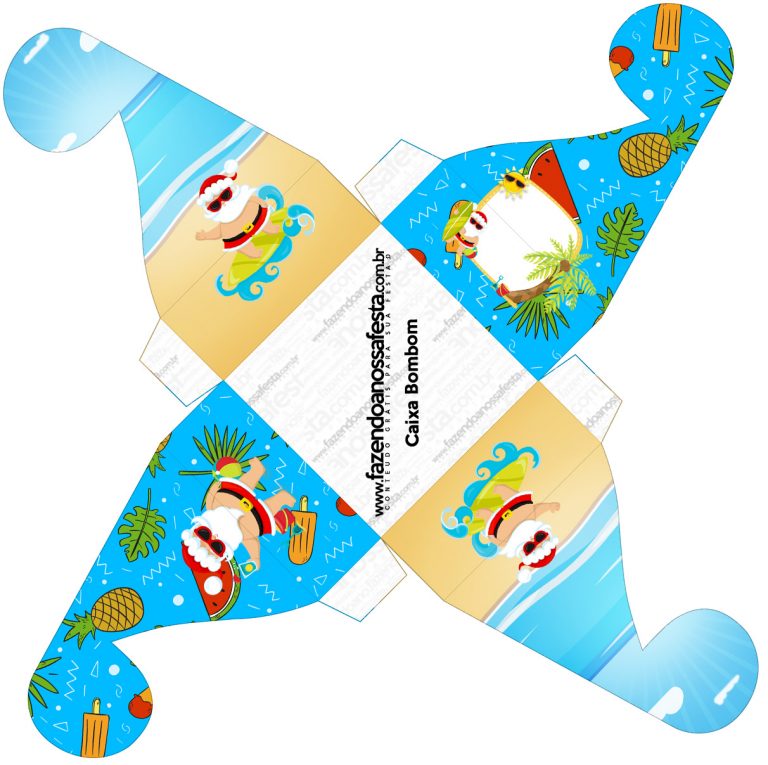 Natal Tropical Kit Festa Grátis para Baixar e Imprimir