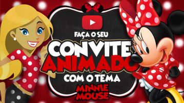 Convite Animado Virtual Minnie Vermelha Grátis para Baixar Convite Animado Virtual Minnie Vermelha