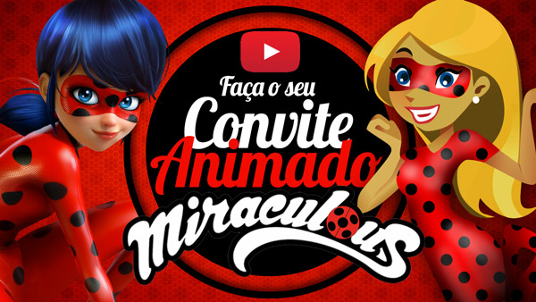 CONVITE MIRACULOUS LADYBUG E CAT NOIR