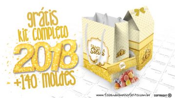 Ano Novo 2018 Kit Festa Grátis para Imprimir e Baixar em Casa Ano Novo 2018 Kit Festa Gratis