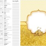Calendario 2017 2 Ano Novo 2018