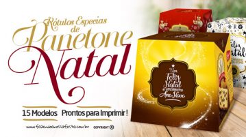 Rótulo Panetone para Natal Vários Modelos para Personalizar Grátis Rótulo Panetone para Natal