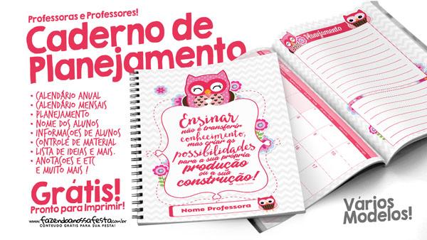 Caderno de Planejamento para Professor Gratis