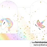 Caixa Coracao Unicornio Colorido
